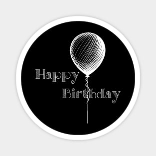 Happy Birthday (Classic) with White Lettering Magnet